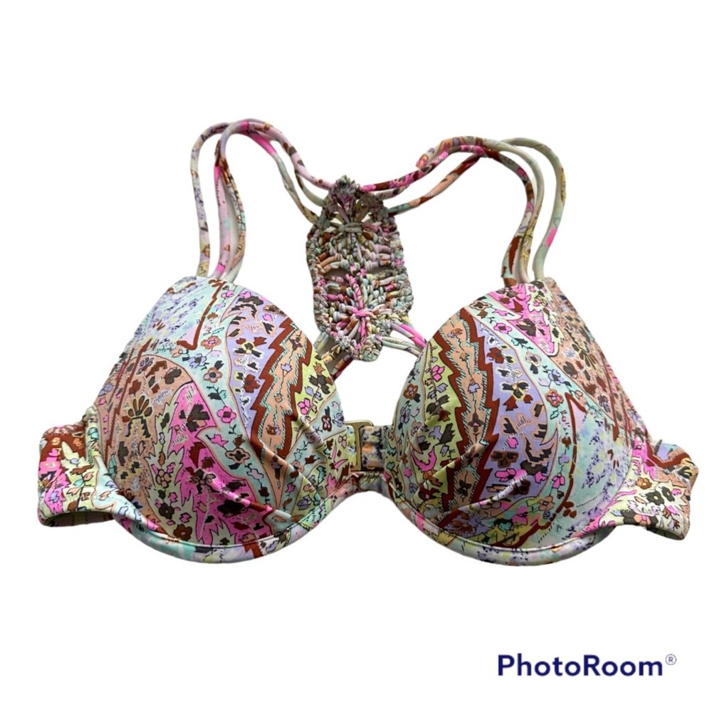 VICTORIA'S SECRET Paisley Macrame Ladies Bikini Top, 32B